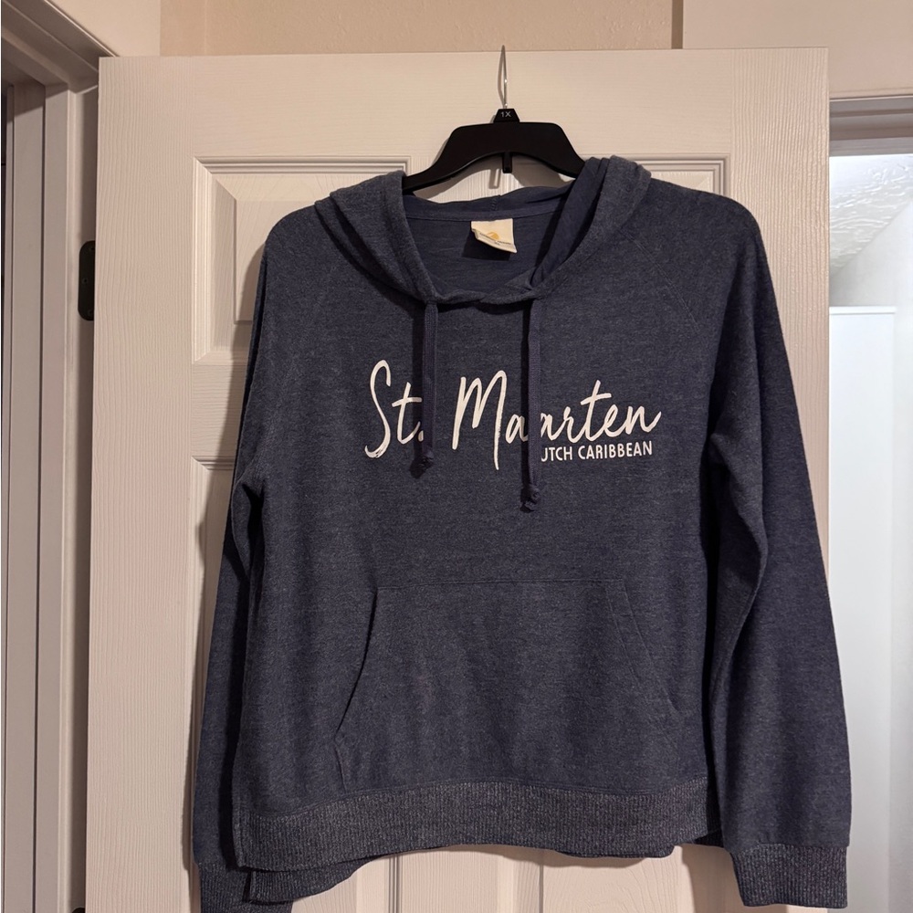 Ocean Drive Navy Hoodie with White Label and Yellow Logo New without tags